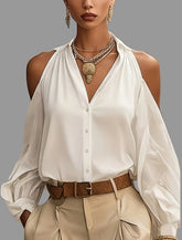 CAMISA CAMISERA CON HOMBROS ABIERTOS