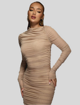 VESTIDO DRAPEADO ELÁSTICO 2 CLRS