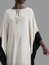 KAFTÁN LARGO BLANCO Y NEGRO