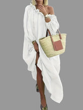 VESTIDO AMPLIO ESCOTE MEJICANO 7 CLRS