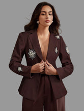 TRAJE DE CHAQUETA CON APLICACIONES DE CRISTAL 4 CLRS