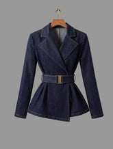 CHAQUETA VAQUERA CON CINTURÓN ELÁSTICO