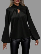 CAMISA DE SATÉN CON NUDO 8 CLRS