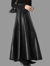 FALDA LARGA DE CUERO ECO 4 CLRS