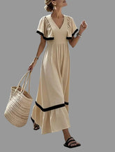 VESTIDO MANGAS VOLANTES