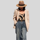 SOMBRERO DE RAFIA NATURAL CON BANDA 3 CLRS