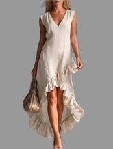 VESTIDO POLISÓN ESCOTE UVE 5 CLRS