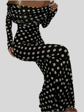 VESTIDO ELÁSTICO LUNARES SIN HOMBROS