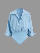 CAMISA BODY DE RAYAS TEJIDO COMBI 4 CLRS