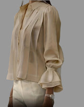 CAMISA TABLEADA CON PUÑOS FRUNCIDOS 8 CLRS