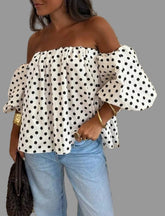 BLUSÓN OPEN SHOULDER LUNARES 6 CLRS