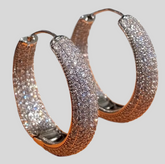 PENDIENTE ARO DE BRILLANTES MEDIO