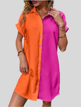 CAMISOLA / VESTIDO CORTO BICOLOR