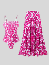 CONJUNTO DE TRAJE DE BAÑO Y FALDA