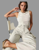 PANTALÓN BALLOON TEJIDO CANVAS