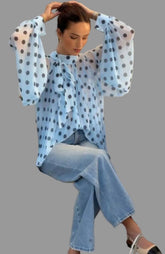 CAMISA LUNARES DE GASA AMPLIAS MANGAS 6 CLRS