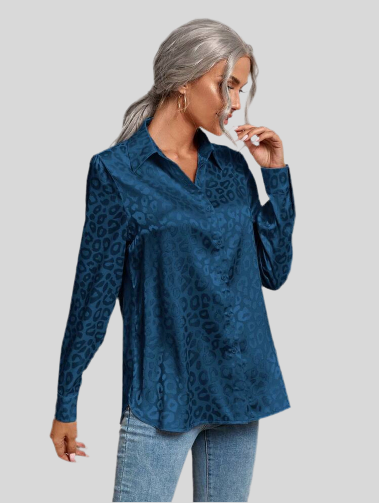 CAMISA SATÉN RELIEVE A PRINT 11 CLRS