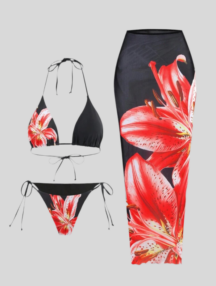 CONJUNTO DE BIKINI Y FALDA NET 16 CLRS