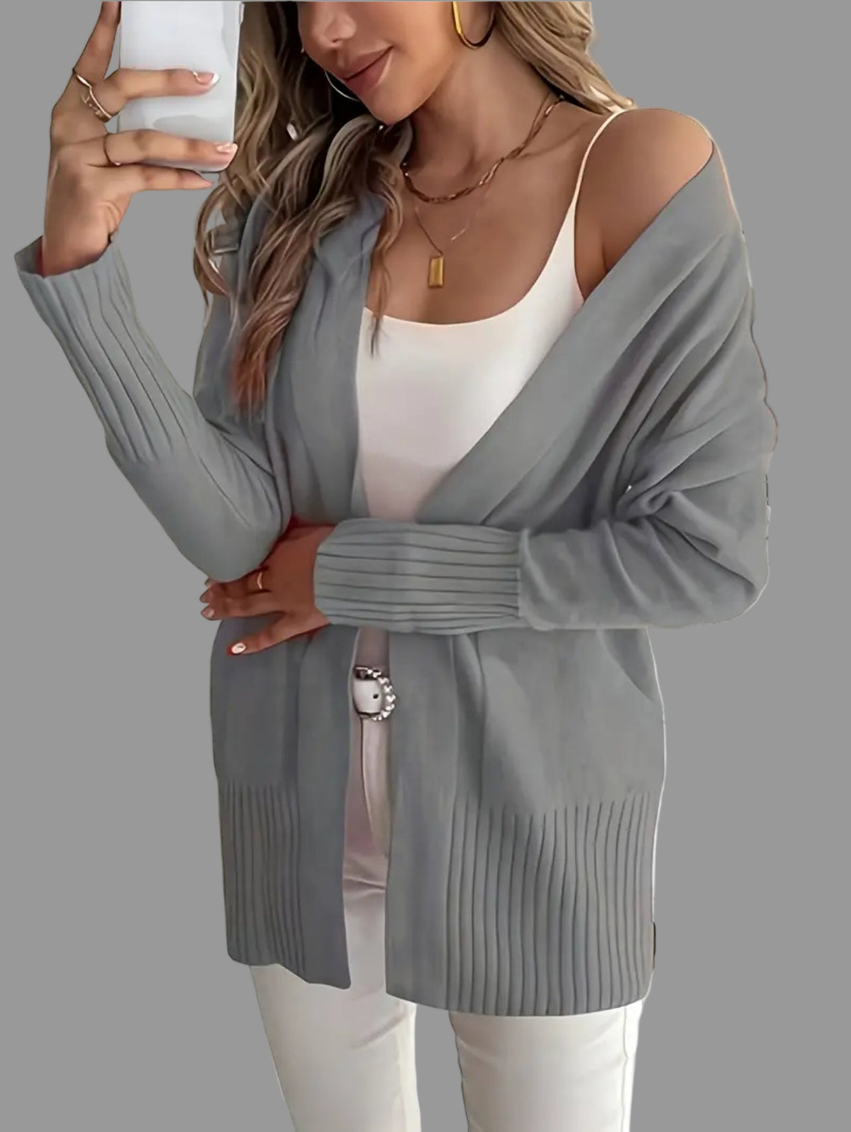 CHAQUETA DE PUNTO OVERSIZED MUY AMPLIA 20CLRS