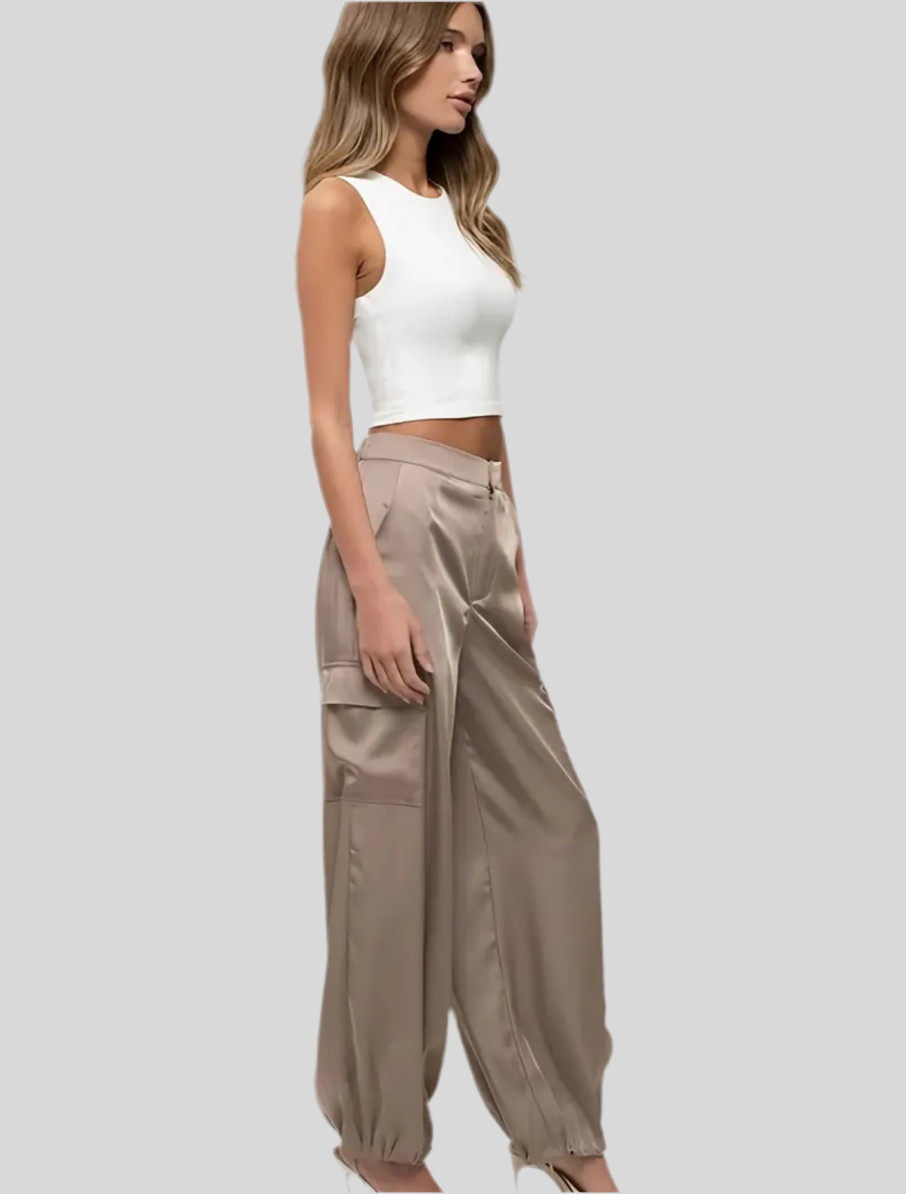 PANTALÓN CARGO SATÉN 7 CLRS