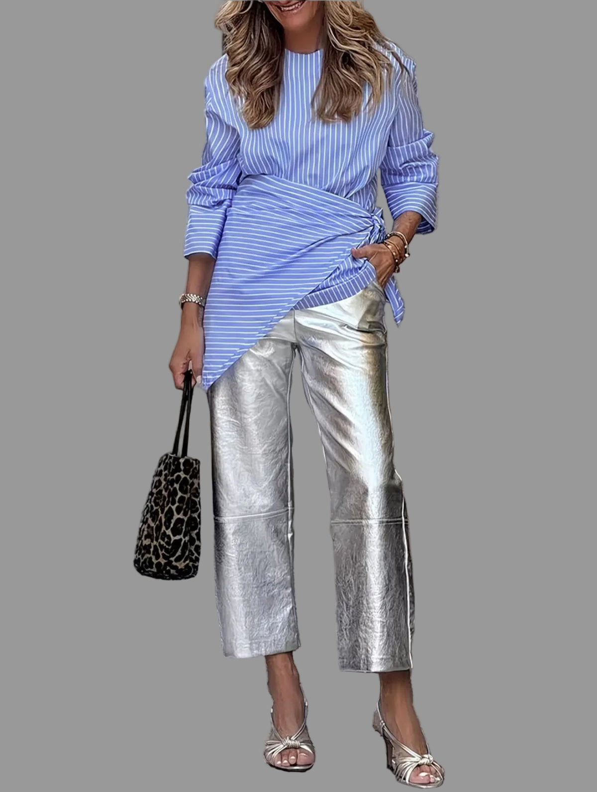 CAMISA DE RAYAS ESTILO PAÑUELO