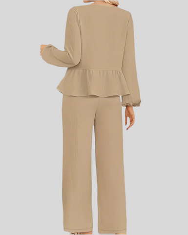 CONJUNTO PEPLUM CON LACITOS 4 CLRS