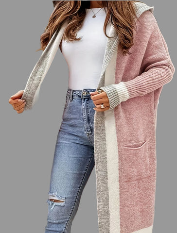 CARDIGAN LARGO CON CAPUCHA 5 CLRS