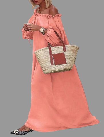 VESTIDO AMPLIO ESCOTE MEJICANO 7 CLRS