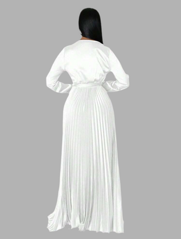 VESTIDO CRUZADO PLISADO 8 CLRS