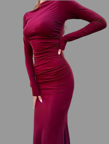 VESTIDO LARGO DE LYCRA SIRENA 6 CLRS