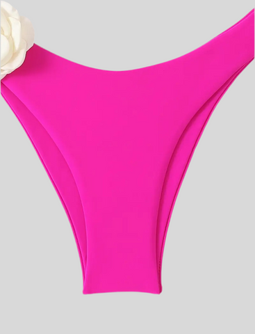 BIKINI BANDEAU ATADO CON FLOR 3 CLRS