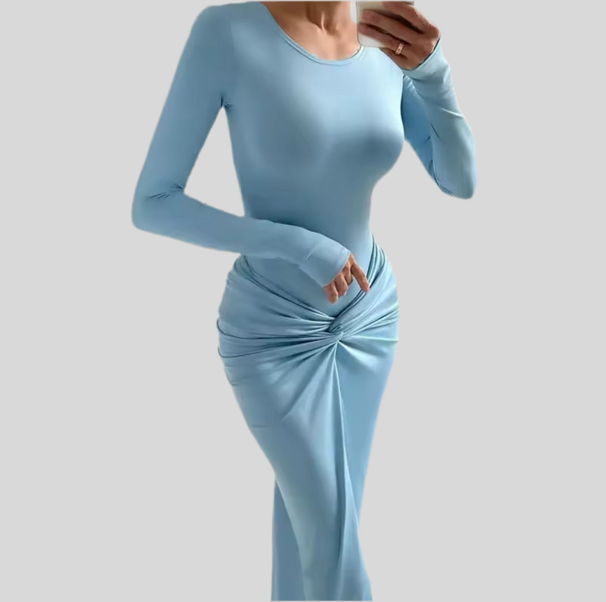 M/L BODY SET WITH DRAPED SKIRT