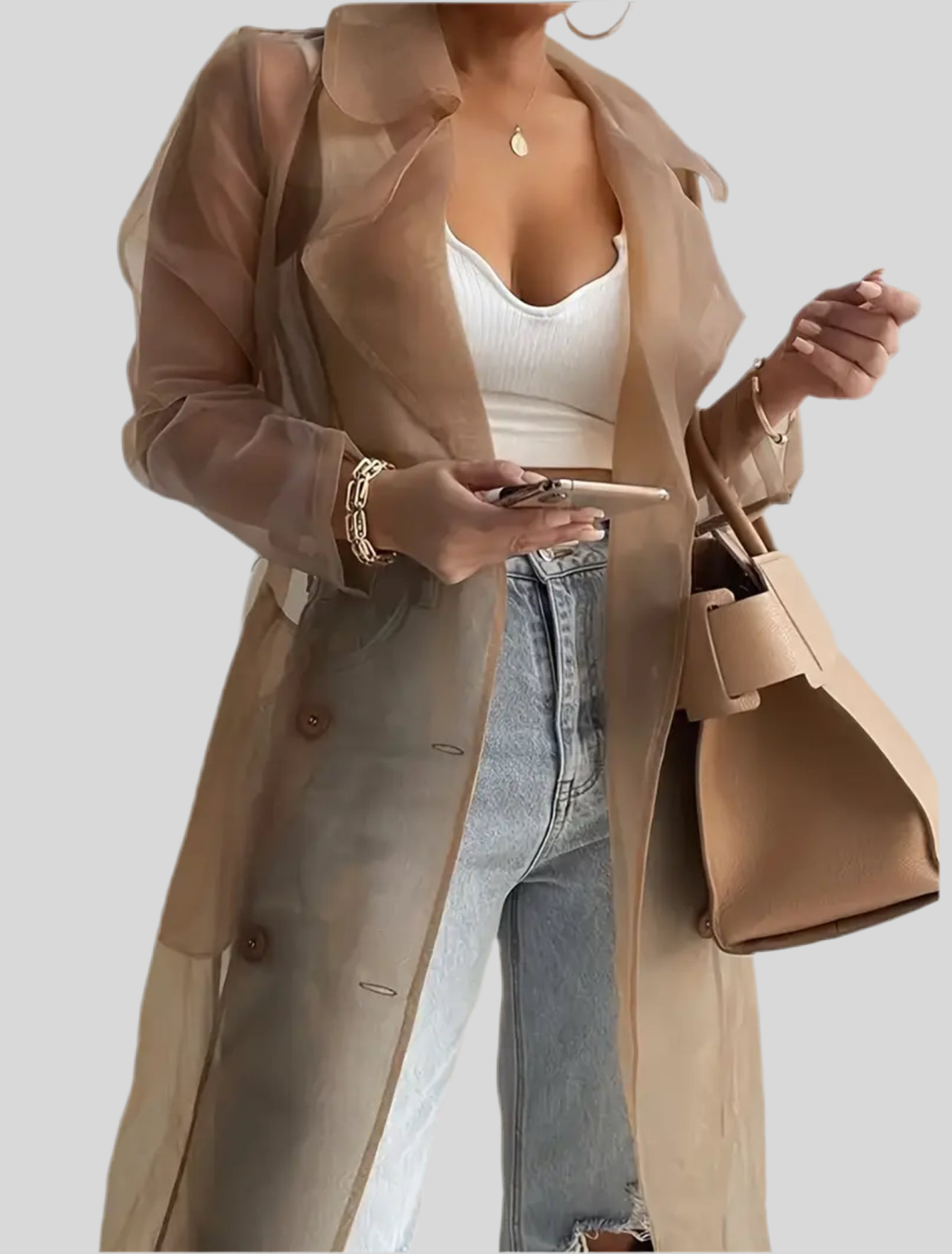 TRENCH DE ORGANZA OVERSIZE 5CLRS