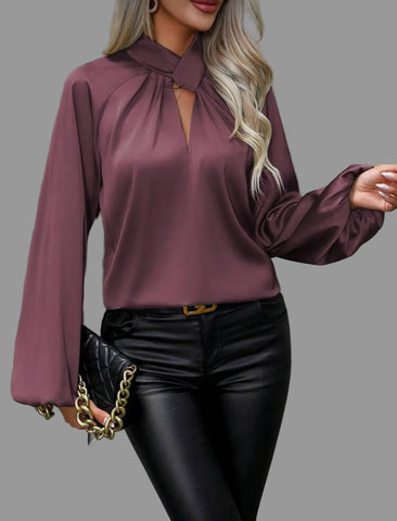 CAMISA DE SATÉN CON NUDO 8 CLRS