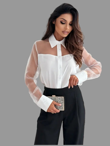 CAMISA CAMISERA SEMITRANSPARENTE