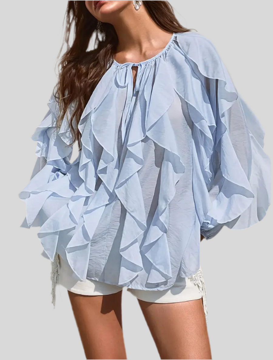 CAMISA AMPLIA CON VOLANTES 4 CLRS