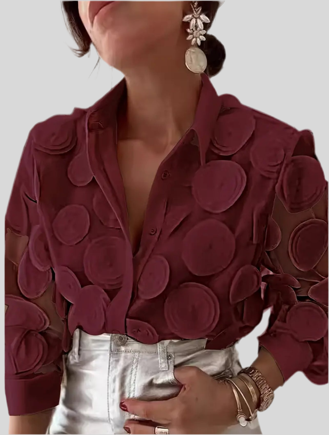 CAMISA DE ORGANZA CÍRCULOS 6 CLRS