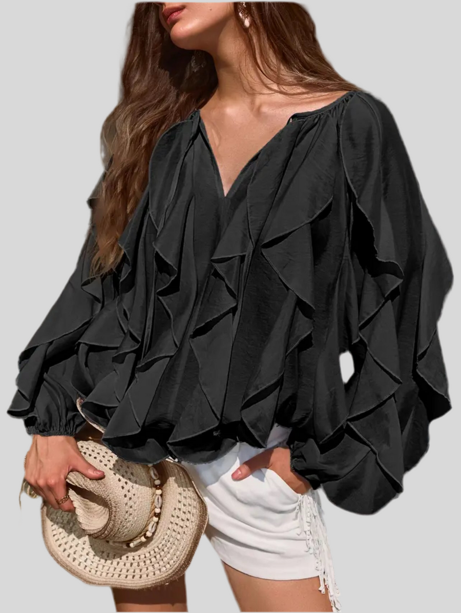 CAMISA AMPLIA CON VOLANTES 4 CLRS