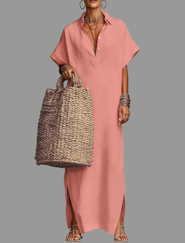 VESTIDO CAMISERO LARGO 2 CLRS