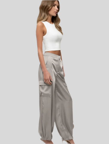 PANTALÓN CARGO SATÉN 7 CLRS