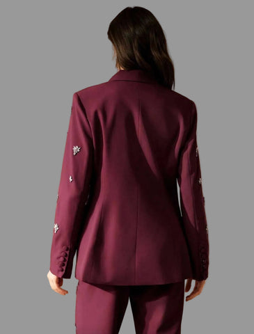 TRAJE DE CHAQUETA CON ADORNO CRISTALES 6 CLRS