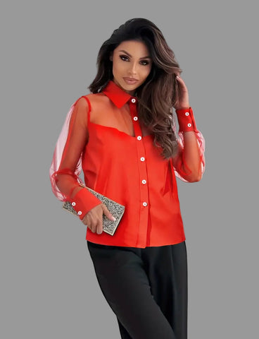 CAMISA CAMISERA SEMITRANSPARENTE