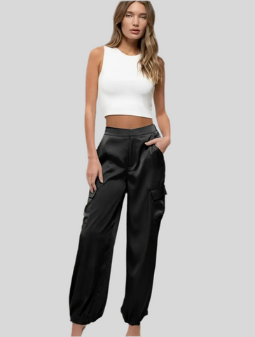 PANTALÓN CARGO SATÉN 7 CLRS