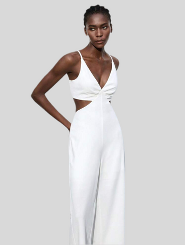 MONO CRUZADO CUTOUT BLANCO