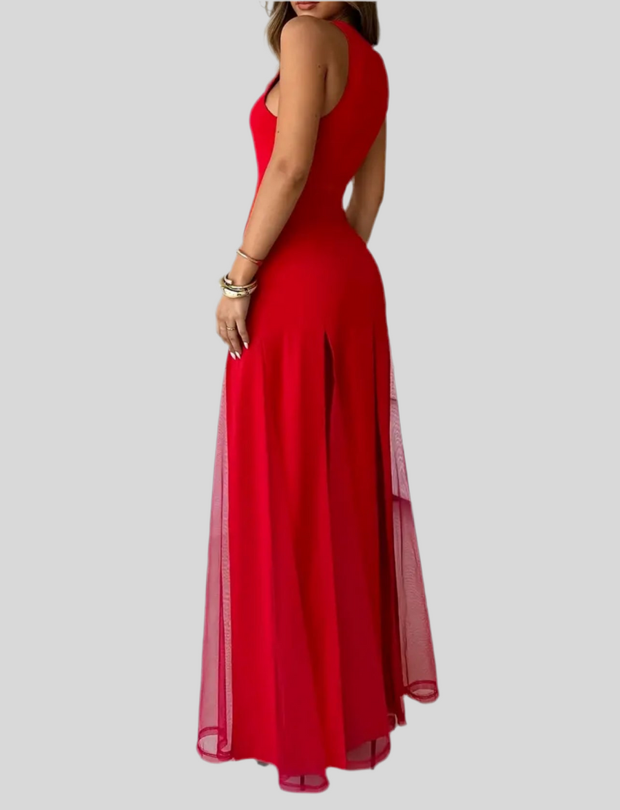 VESTIDO CON TRANSPARENCIAS 4 CLRS