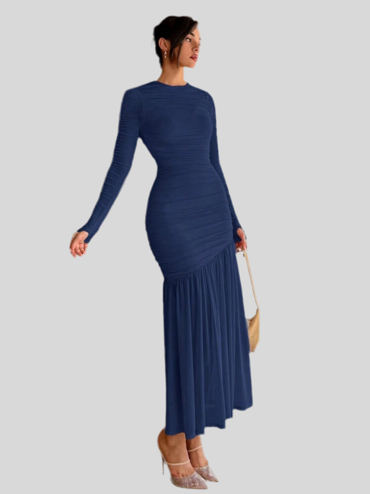 VESTIDO DE TUL DRAPEDO 19 CLRS