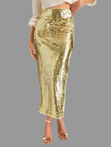 FALDA RECTA DE LENTEJUELAS 4 CLRS