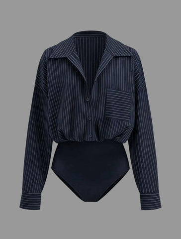 CAMISA BODY DE RAYAS TEJIDO COMBI 4 CLRS