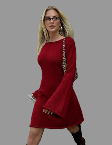 VESTIDO CORTO DE PUNTO A-LINE 3 CLRS