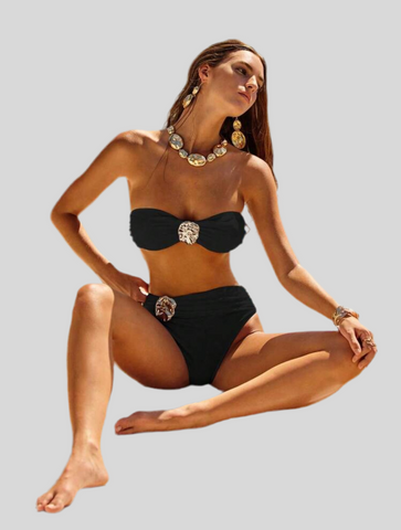 BIKINI BANDEAU CON BRAGA ALTA 4 CLRS